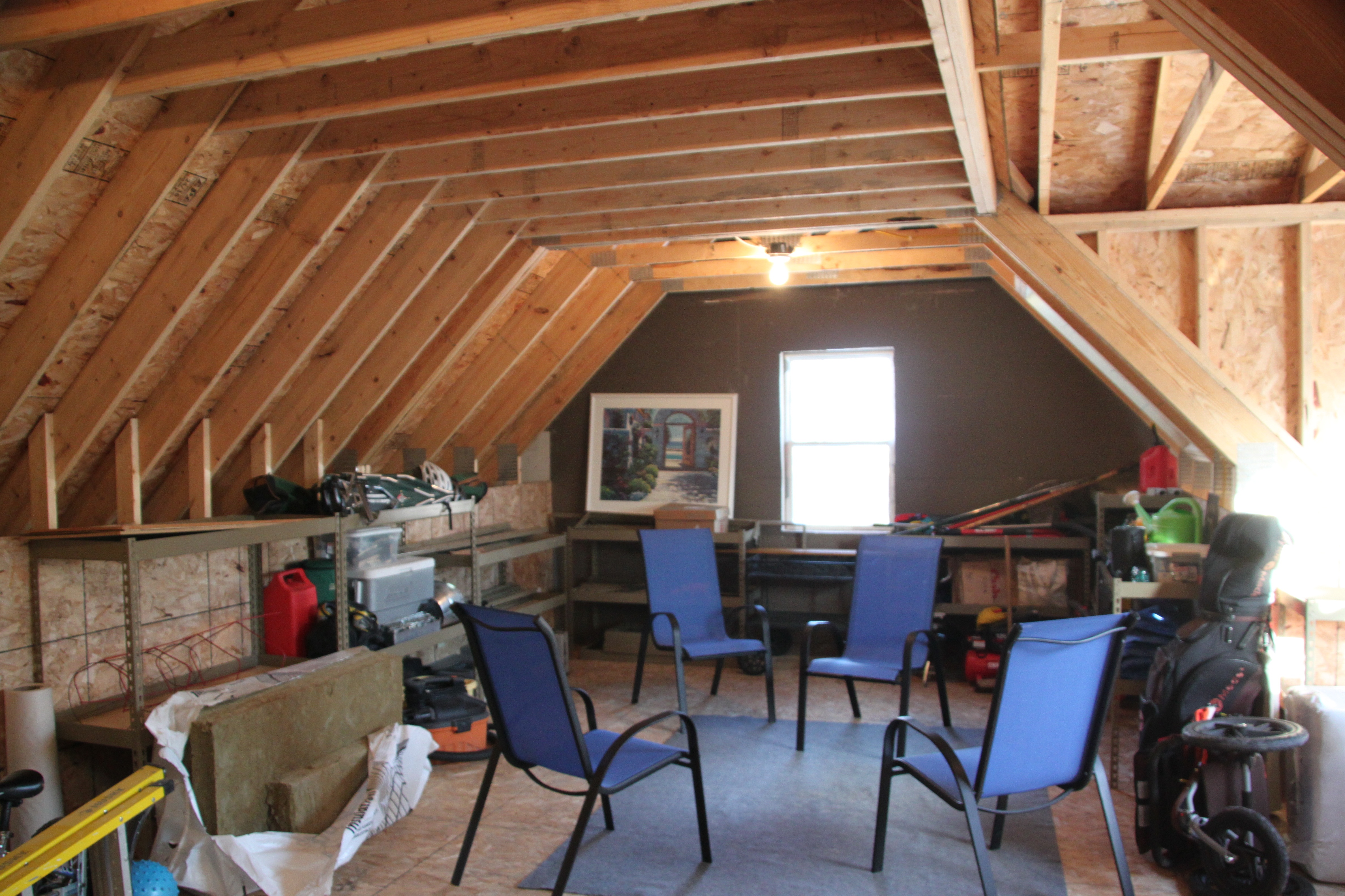 2 Car 2 Story Garage Using Attic Trusses and Dormer