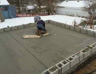 Garage Slab Construction - How To Protect Concrete In Cold Weather