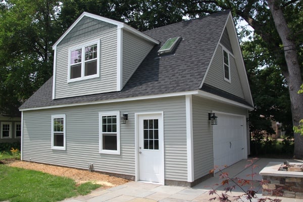 garage with dormer