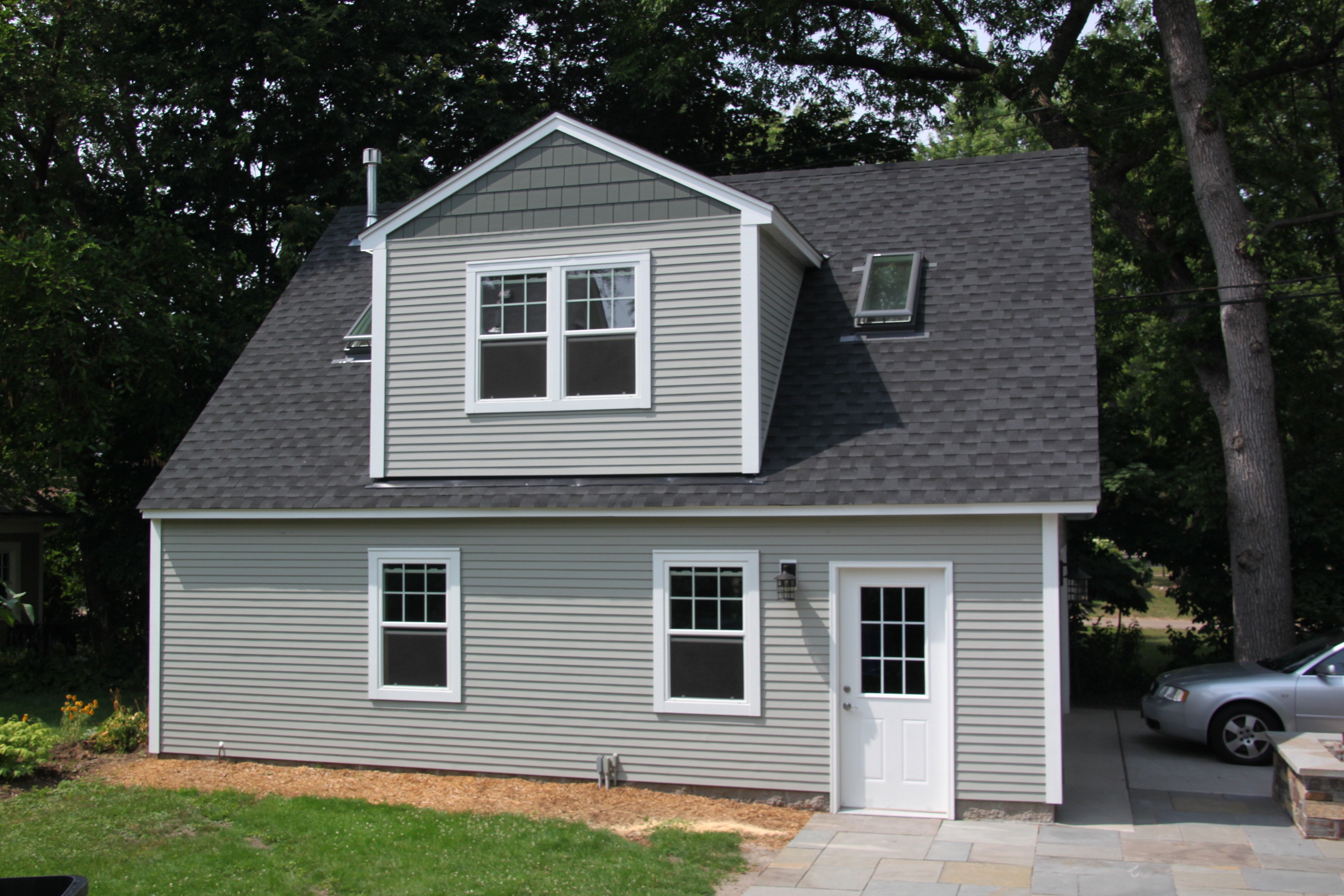 2 Car 2 Story Garage Using Attic Trusses and Dormer