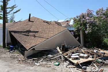 Tornado Damaged Garage Minneapolis, MN