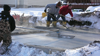 Western Garage Builders Winter Garage Slab