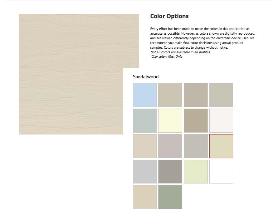 Garage Builders Vinyl Siding Selections Kaycan TimberlakeTM Collection Colors.jpg