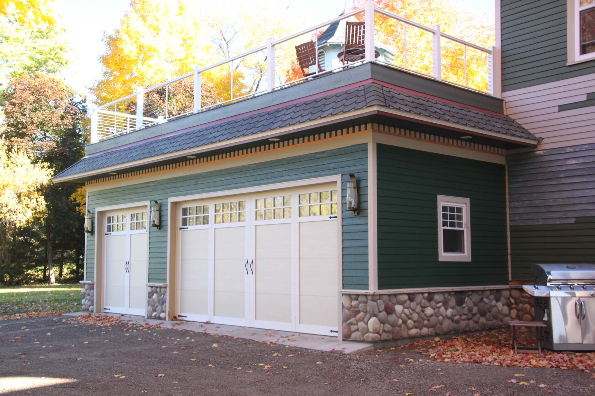 Lake Minnetonka Garage Build Historic Tonka Bay LP SmartSide Lap Siding - 1