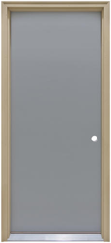 36" Raised Panel Steel or Fiberglass, Insulated, Single or Double Bore Left In-Swing Smooth No Panel Steel Only