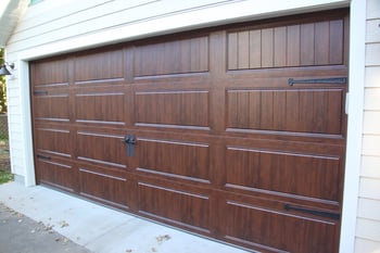 Wood Grain Walnut Brown Garage Doors Styles